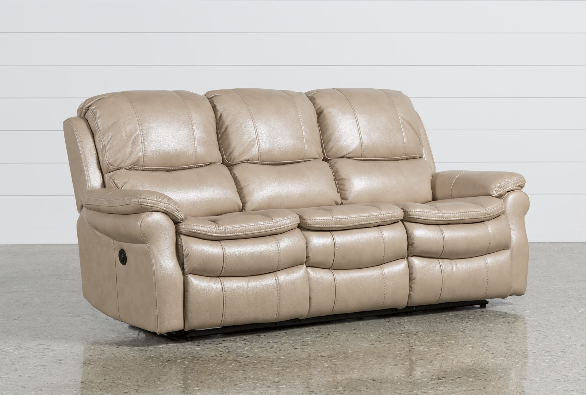 Salinger Sand Power Dual Reclining Loveseat Living Spaces
