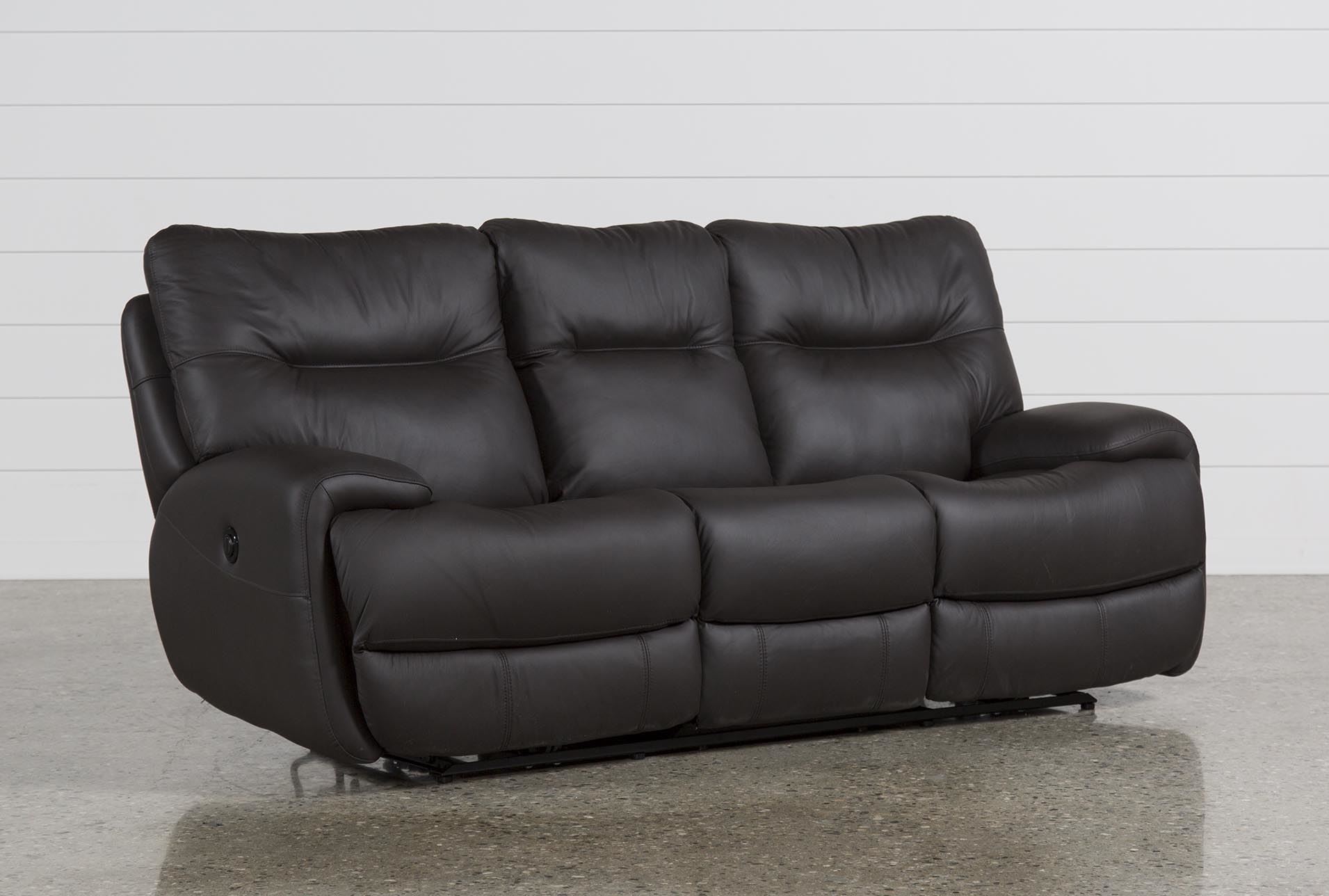 Oliver Graphite Power Reclining Sofa Living Spaces