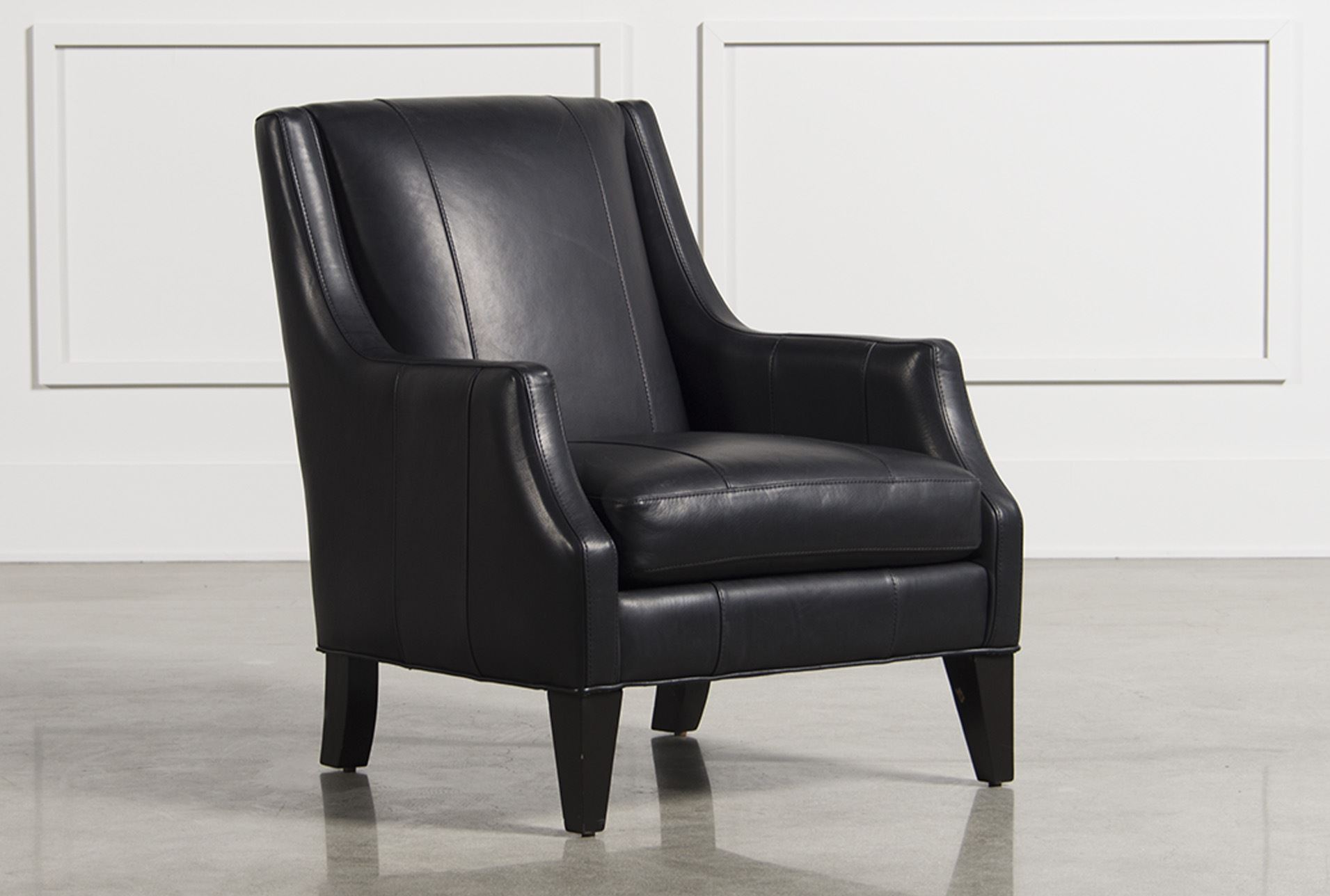 Aidan Leather Accent Chair - Living Spaces