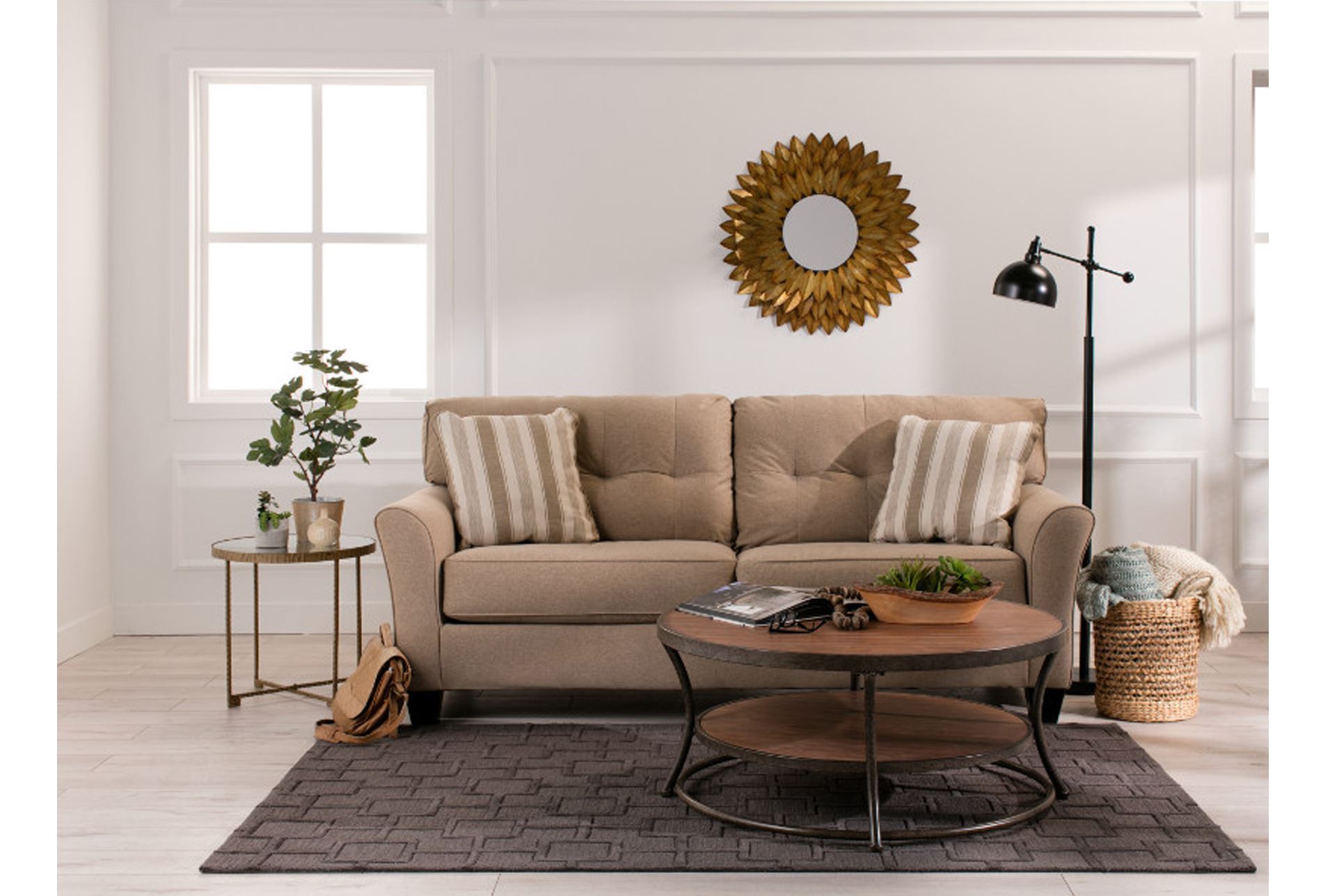 Laryn Khaki Sofa Living Spaces